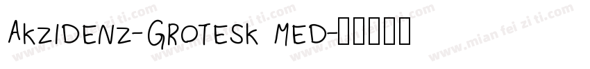 Akzidenz-Grotesk med字体转换